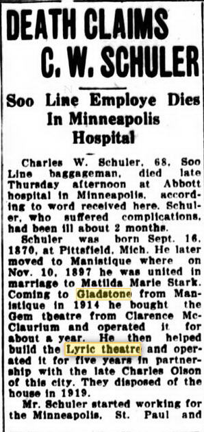 Gem Theatre - 05 Nov 1938 Article